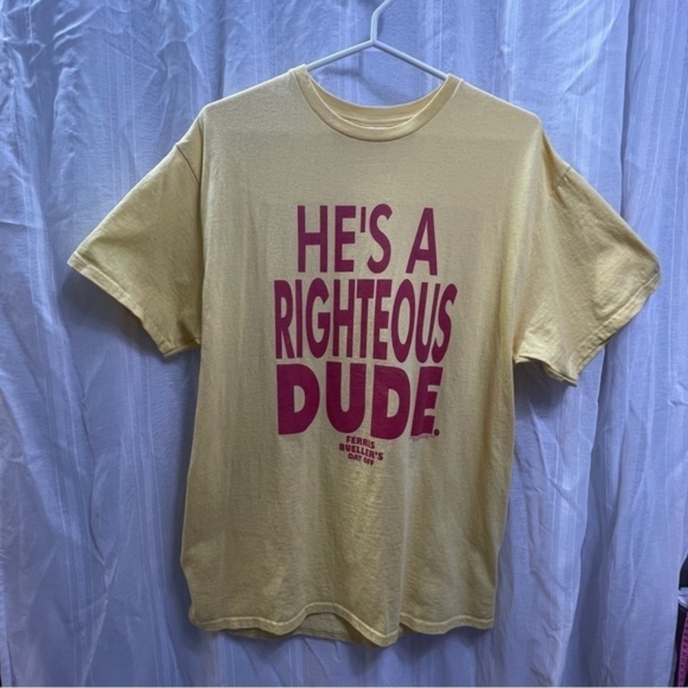 Ferris Bueller's Day Off Righteous Dude Adult 18/1 T-Shirt Banana